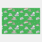 Ensemble de papier cadeau de scène de Noël (Devant 2)