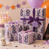 Ensemble de papier cadeau Halloween Sorcière Viole