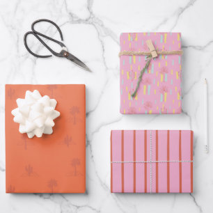 Ensemble de papier cadeau Rétro Palm Springs 3