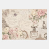 Ensemble de papier cadeau Shabby Chic Paris (Devant 2)