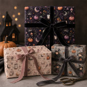 Ensemble de papier cadeau Sorcière et Hibou Mignon