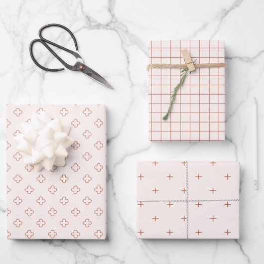 Ensemble de papier cadeau Terracotta Terreux Moder (Recto)