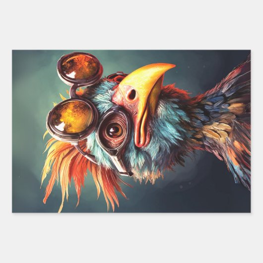 Ensemble de papier de découpage de poulet Whimsica (Devant)