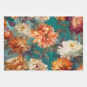 Ensemble de papier de découpage floral orange rust (Devant 2)