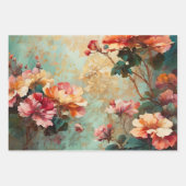 Ensemble de papier de découpage floral orange rust (Devant)