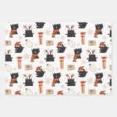 Ensemble de papier d'emballage 3 feuilles Black Ca (Devant 2)