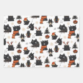 Ensemble de papier d'emballage 3 feuilles Black Ca (Devant)
