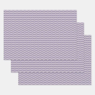 Ensemble de papier d'emballage à zigzag fleuri