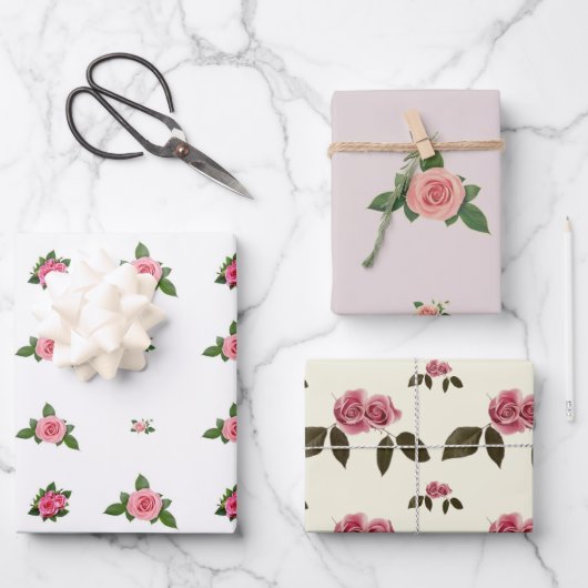 Ensemble de papier d'emballage, cadeaux pour toute (Recto)