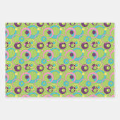 Ensemble de papier d'emballage Cercles Verts Funky (Devant)