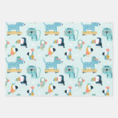 Ensemble de papier d'emballage Chiens Chats Oiseau (Devant)
