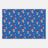 Ensemble de papier d'emballage crâne de Noël (Devant 3)