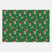 Ensemble de papier d'emballage crâne de Noël (Devant 2)