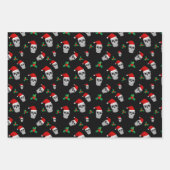 Ensemble de papier d'emballage crâne de Noël (Devant)