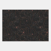 Ensemble de papier d'emballage Dark Art Line Faces (Devant)