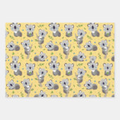 Ensemble de papier d'emballage de 3 ours koalas ad (Devant 2)