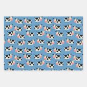 Ensemble de papier d'emballage de 3 vaches de ferm (Devant 2)