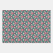 Ensemble de papier d'emballage de fêtes – Cœurs & (Devant)
