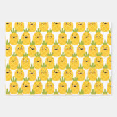 Ensemble de papier d'emballage de l'ananas drôle (Devant)