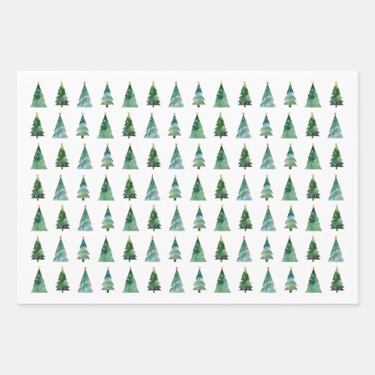 Ensemble de papier d'emballage de Noël – Hiver de  (Devant)