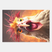 Ensemble de papier d'emballage découpé de poulet f (Devant 2)