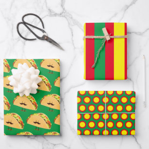 Ensemble de papier d'emballage festif pour tacos