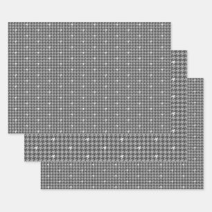 Ensemble de papier d'emballage Grisé à carreaux Ho