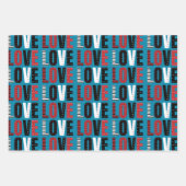 Ensemble de papier d'emballage Just Love (Devant)
