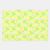 Ensemble de papier d'emballage pomme verte (Devant)