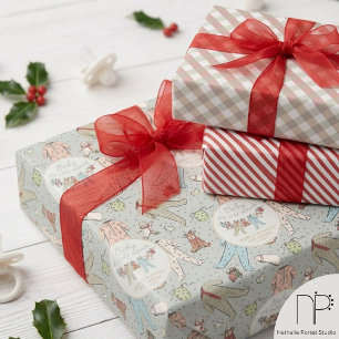 Ensemble de papier d'emballage pour Baby Shower d'