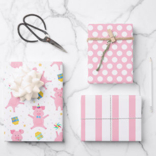 Ensemble de papier d'emballage pour célébrer le co