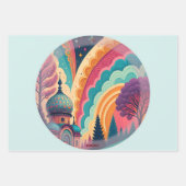 Ensemble de papier d'emballage Turquoise Fantasy – (Devant 2)