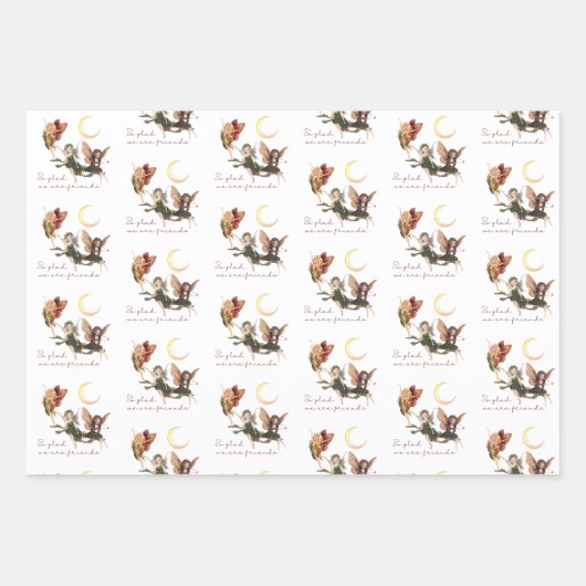 Ensemble de papier d'enrobage Fairy Friends (Devant 3)