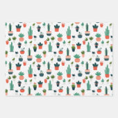 Ensemble de papier d'enrobage trio Succulent (Devant 3)