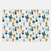 Ensemble de papier d'enrobage trio Succulent (Devant 2)