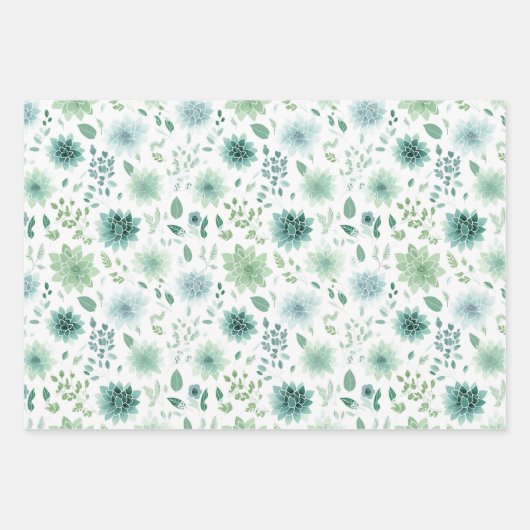 Ensemble de papier d'enrobage trio Succulent (Devant)