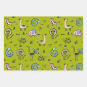 Ensemble de papier d'enveloppement d'animaux captu (Devant 3)