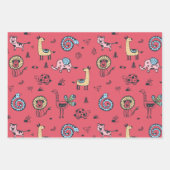 Ensemble de papier d'enveloppement d'animaux captu (Devant 2)