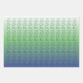 Ensemble de papier d'enveloppement de l'espace ble (Devant 3)