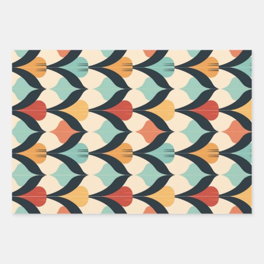 Ensemble de papier d'enveloppement design moderne (Devant 2)