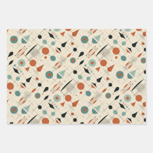 Ensemble de papier d'enveloppement design moderne 