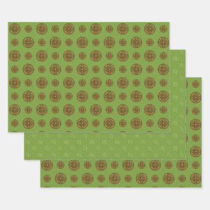 Ensemble de papier d'enveloppement Virgo Mandala