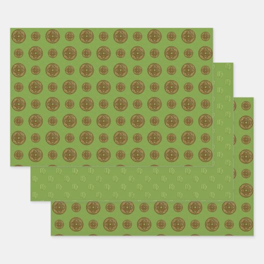 Ensemble de papier d'enveloppement Virgo Mandala (Lot)