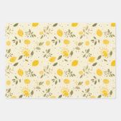 Ensemble de papier enveloppant citron (Devant)