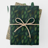 Ensemble de papier motif Feuille vert (En situation)