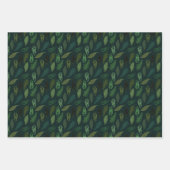 Ensemble de papier motif Feuille vert (Devant)