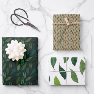 Ensemble de papier motif Feuille vert