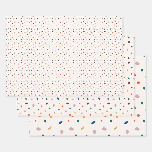 Ensemble de papier Motif Terrazzo amusant (3 feuil (Lot)