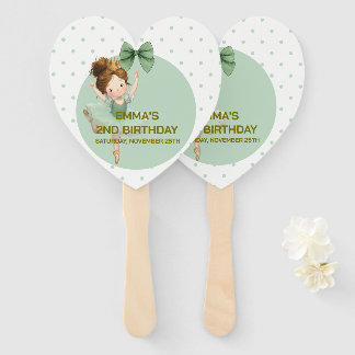 Ensemble de petits éventails de la princesse verte