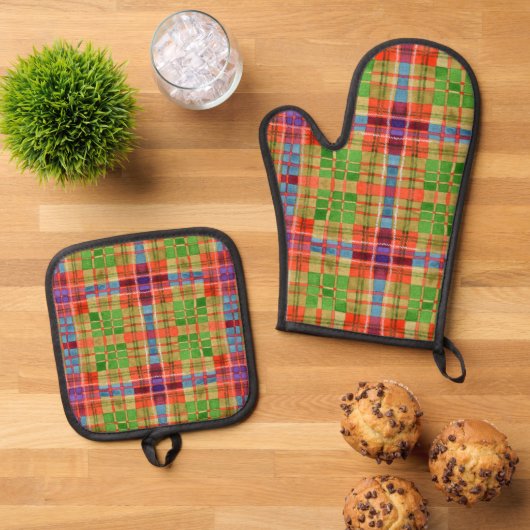 Ensemble de porte-pots MAC RAE TARTAN (De haut en bas)